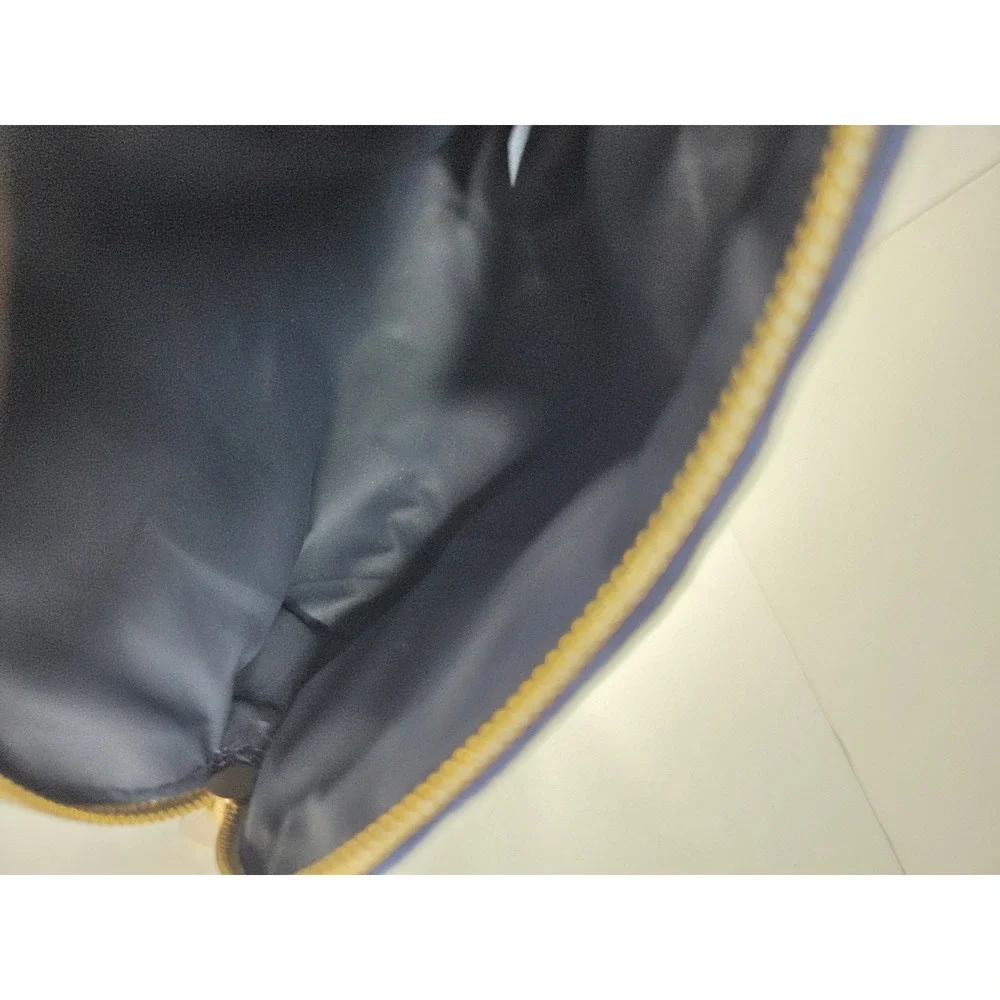 Christian DIOR CD Logo Navy Blue Velvet Cosmetic Zip Pouch Promo